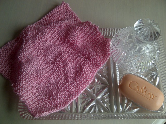 Pink Baby Hearts Cotton Wash Cloth - Great Gift for a Little Girl