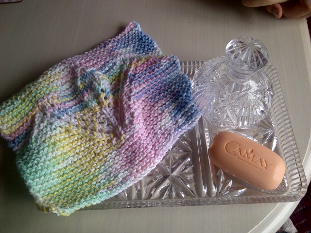 Pastel Multi Tulip Design Cotton Wash Cloth - Excellent for Gentle Exfoliation