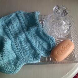 Soft Wash Cloth, Aqua, 100% Cotton