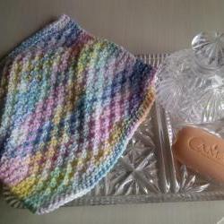 Hard Wearing Wash Cloth or Dish Cloth - 100% cotton - knitted in Scotland
