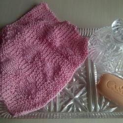 Pink Baby Hearts Cotton Wash Cloth - Great Gift for a Little Girl