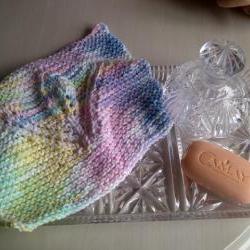 Pastel Multi Tulip Design Cotton Wash Cloth - Excellent for Gentle Exfoliation